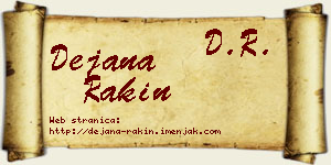 Dejana Rakin vizit kartica